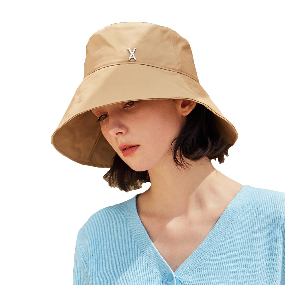 VA Stud Solar Shield Bucket Hat Beige