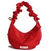 Niche underarm bag new versatile solid color shoulder messenger bag pleated dumpling tote bag women