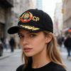 Soviet Union Letters Embroidered Cotton Baseball Cap Adjustable Fashion Outdoor Hat For Men And Women