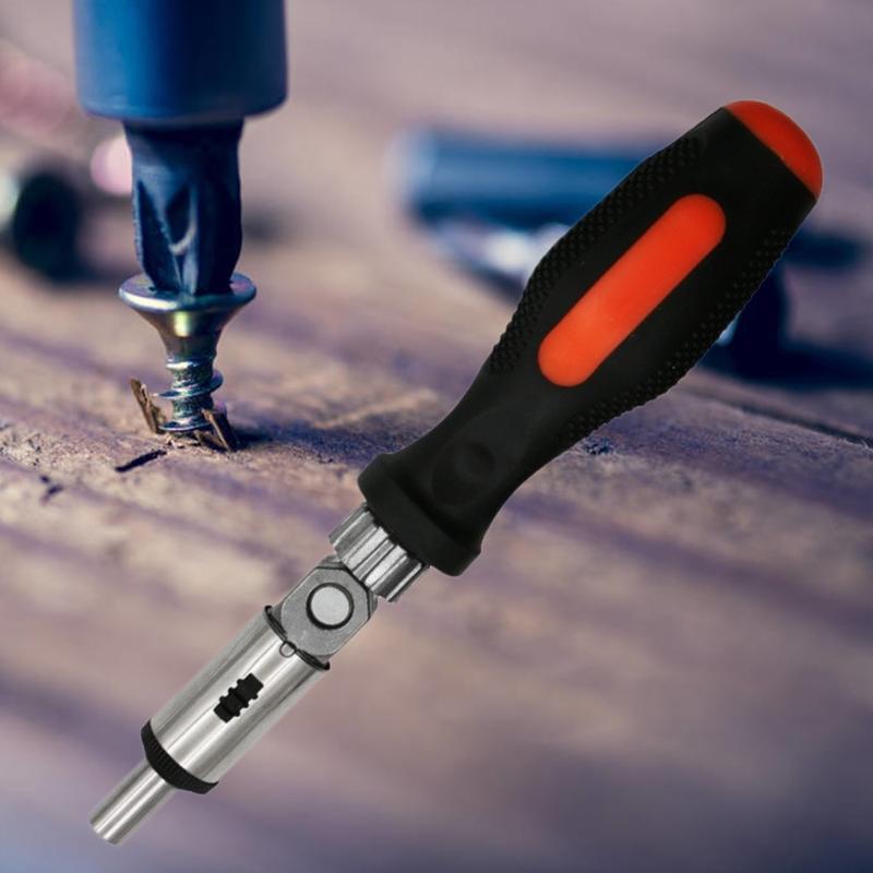 Multifunctional Ratchet Screwdriver Angles 1/4 Inch Inside Hexagon Interface Adjustable Angles Wrench Easy To Handle
