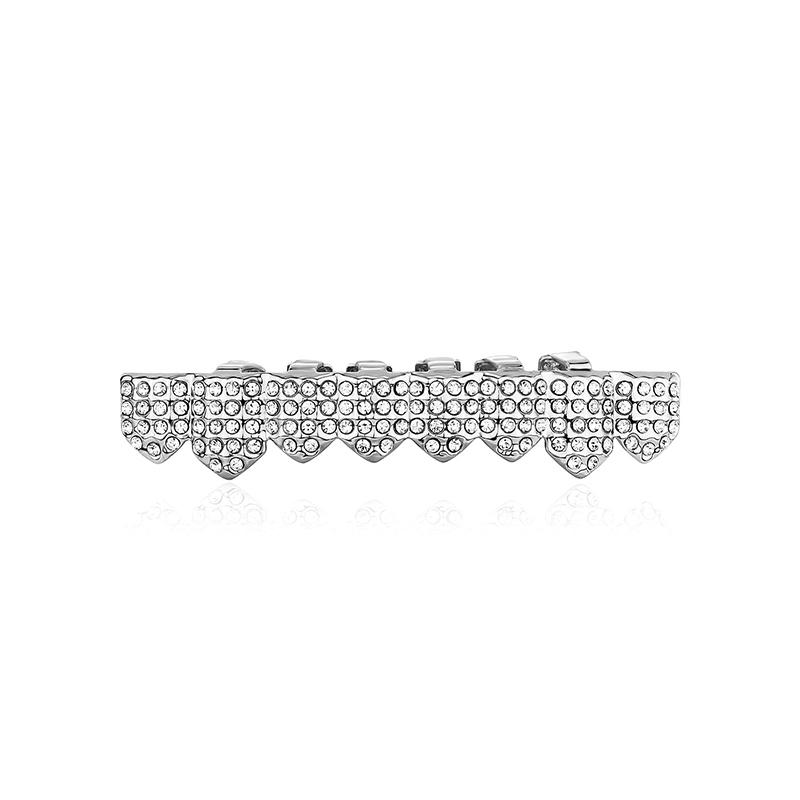 Bling Cubic Zircon Hip Hop Teeth Grillz For Unisex Top Bottom Mouth Removable Dental  Cosply Teeth Jewelry