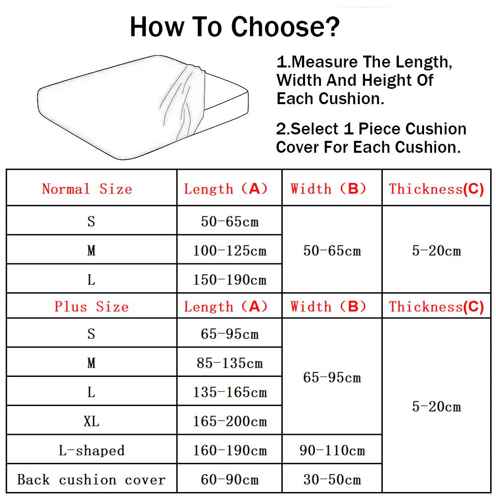 Jacquard Sofa Cushion Slipcover Protector Solid Color Stretch Removable Sofa Seat Covers For Bedroom Office Living Room Home