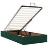 Ottoman Bed with Mattress Dark Green 90x200 Cm Velvet