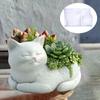 3D Sitzende Katze Sukkulenten Pflanztopf Epoxidharz Silikonform Niedliche Haustier Katze Aufbewahrungsbox Betonform Katze Kerzenbecher Gipsformen