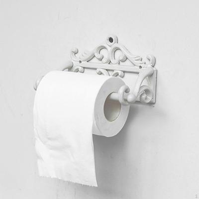 Toilet Paper Holder Roll Dispenser Decorative Iron Easy To Install Retro Towel for Kitchen