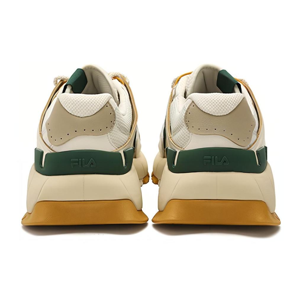 Fila Insetto Fabric Synthetic Leather TPU Comfortable Versatile Wear-Resistant Low-Top Casual Shoes Men Sneaker White Green F12M341106FWP