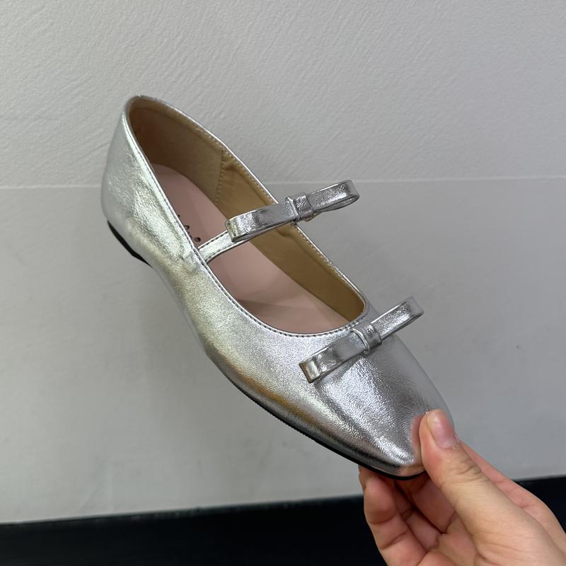 Fashion SUOJIALUN 2025 New Brand Women Flat Shoes Fashion Round Toe Shallow Slip On Bow-knot Ladies Elegant Single Shoes Soft Heel Boat