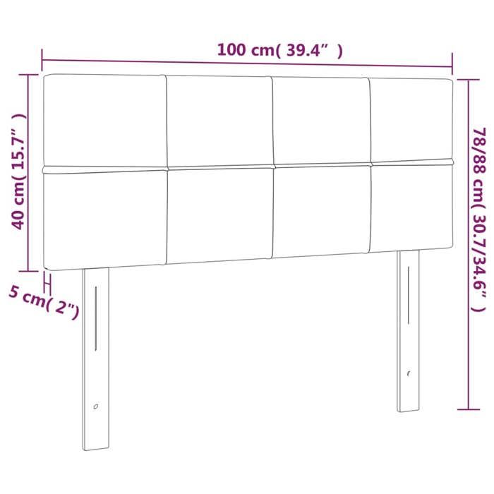 VidaXL LED Headboard Bedroom Furniture Single Bed Accessory Headboard Interior Light Grey 3121654