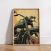Vintage Cafe Racer Poster – Grunge Motorcycle Wall Arts Rustic Garage Decor Bold Bike Print Retro Biker Gift Industrial Vibes