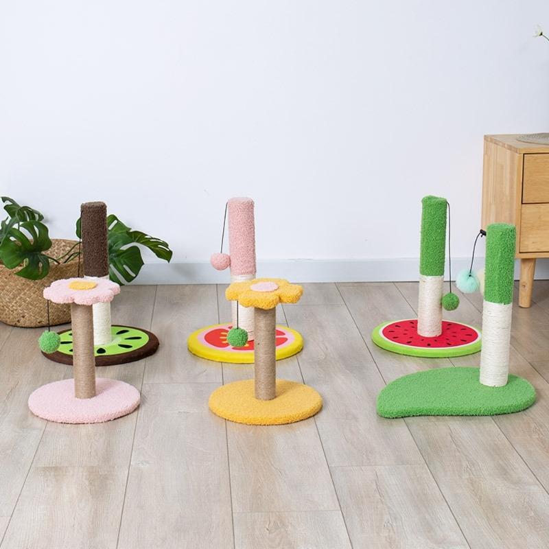 Cute Cat Scratcher Interactive Pet Toy for Cat and Kitten Playing Post