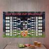 Voetbal Wandkaart Poster, Knock-out Schema En Finale Volg Wandvlag, Herbruikbare Waterdichte Polyester Wandtapijt voor Wedstrijdresultaten Registratie