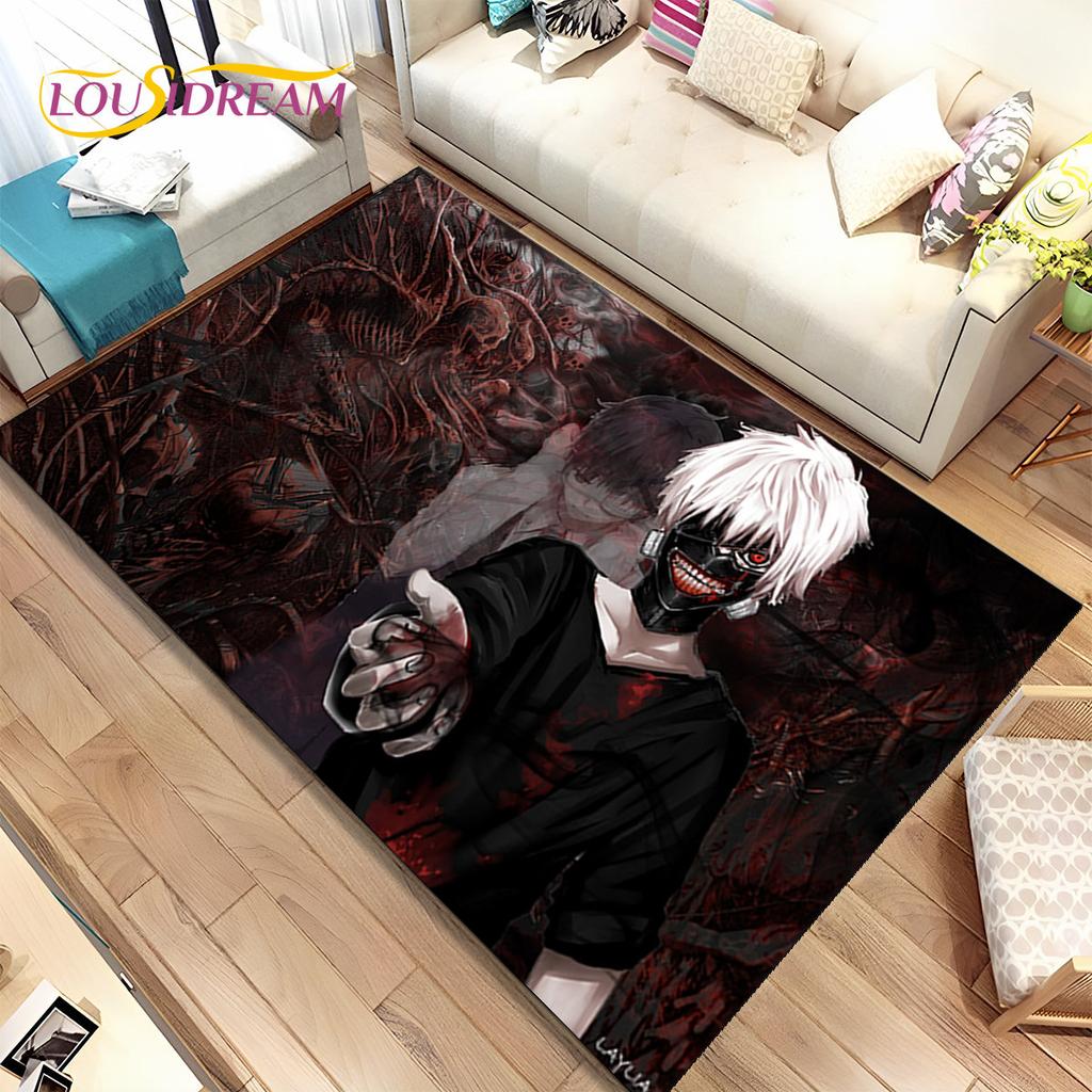 Japan Anime Tokyo Ghoul Cartoon Area Rug,Carpet for Home Living Room Bedroom Sofa Doormat Kitchen Decor,kids Non-slip Floor Mat