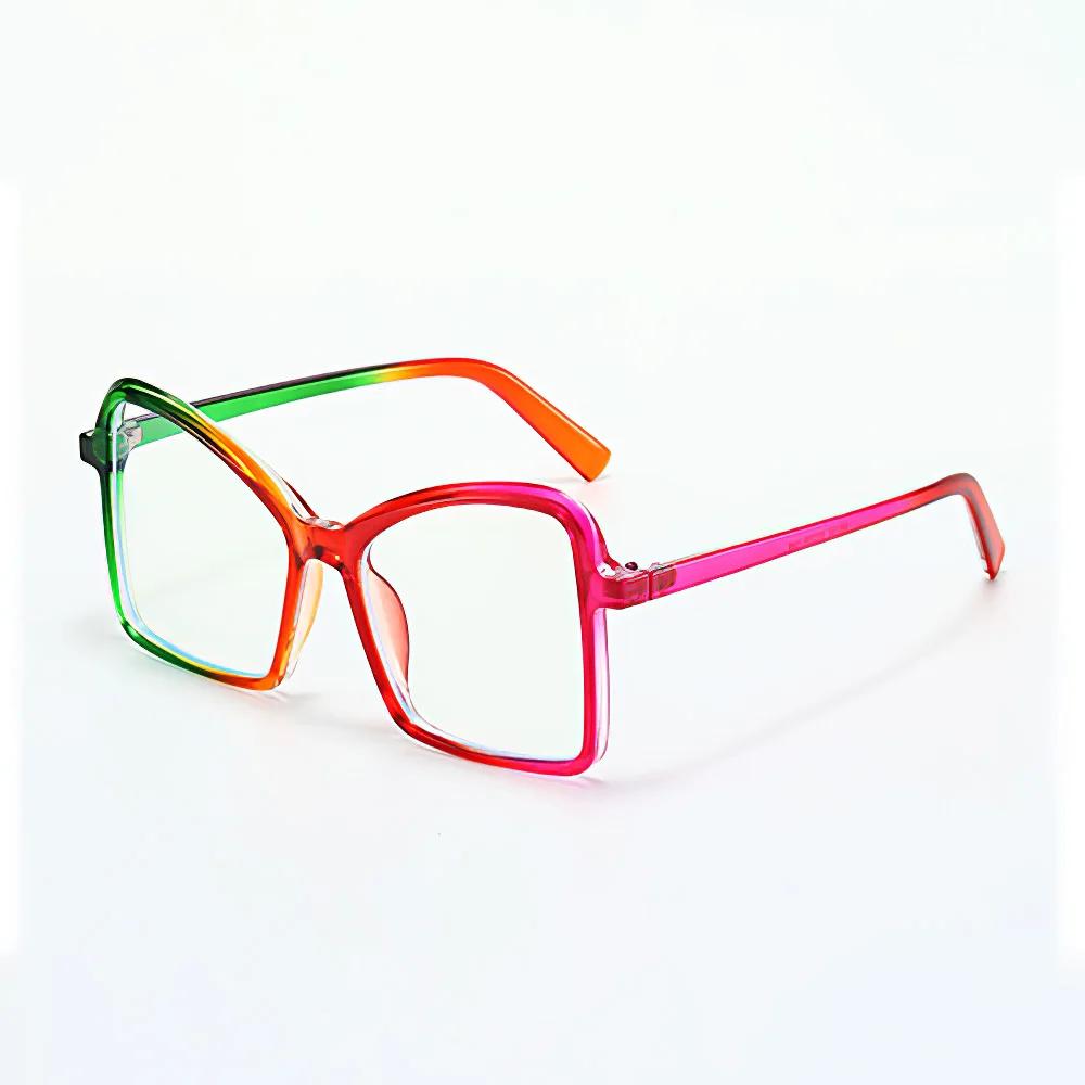 

Fashionable Butterfly Shaped Blue Lightweight Blocking Eyeglasses Computer Glasses Oversized Frame Anti-radiation for Men and Women Eyeglasses transparent