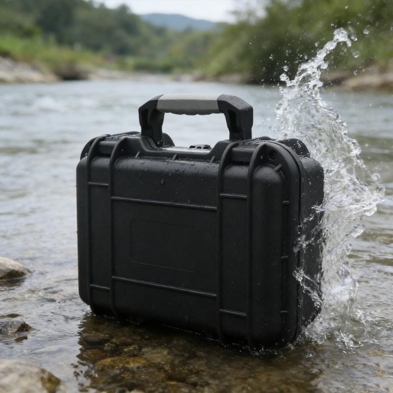 Professional Grade Waterproof Dustproof Protective Tool Box Featuring Carry Handle and Custom Compartments for Secure Storage