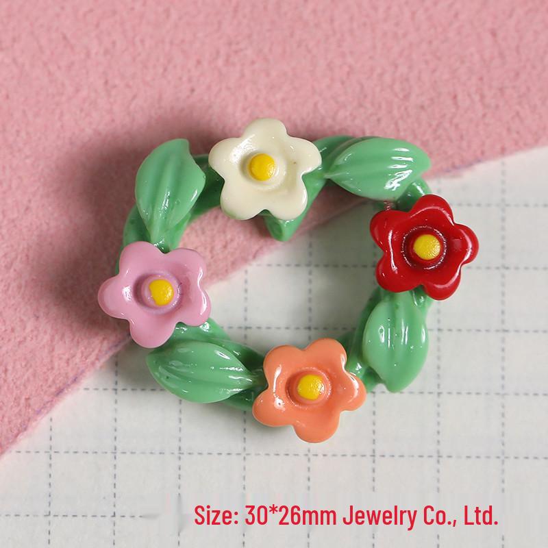 Heart Sunflower Resin Ornament: DIY Accessories for Phone Cases, Hair Clips, and Cup Decorations