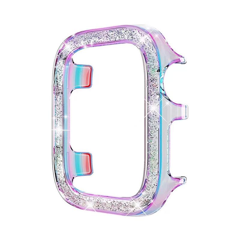 

Bling Case for Apple Watch 2 49mm 40mm 44mm 41mm 45mm 38mm 42mm Protector cover for iwatch series 9 8 7 SE 6 5 4 38mm рожевий