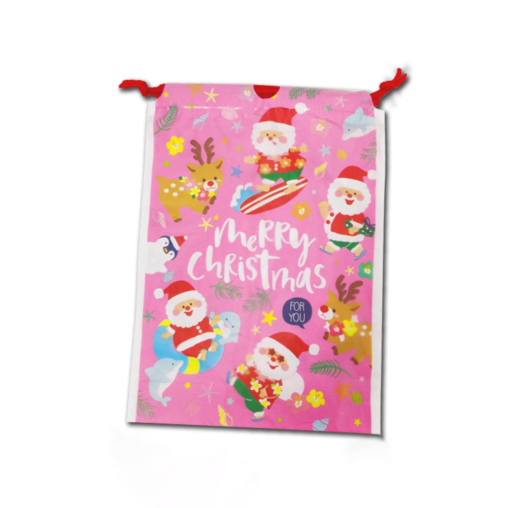 

Новогодний мешок для конфет Подарочный мешок Санта-Клауса Снежинка Сумка-шнурок Веселые рождественские украшения для дома Подарок Ноэля