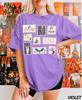 Halloween Stamp Shirt, Skeleton Halloween Shirt, Cute Ghost Pumpkin Cat Shirt, Cute Ghost, Preppy Halloween, Women's Retro Halloween Shirt