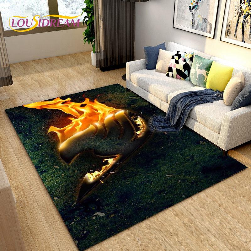 Fairy Tail Japan Anime Cartoon Area Rug,Carpet Rug for Living Room Bedroom Sofa Doormat Decoration, Kids Play Non-slip Floor Mat