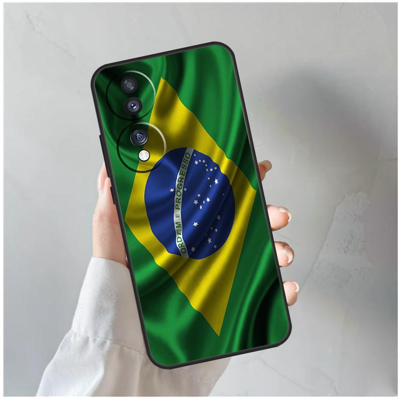 Brazil Brazilian Flag For Honor Magic 8 5 6 7 Pro Case For Honor 200 400 70 90 Lite X8c X8b X9a X9b X9c X9d Win RT