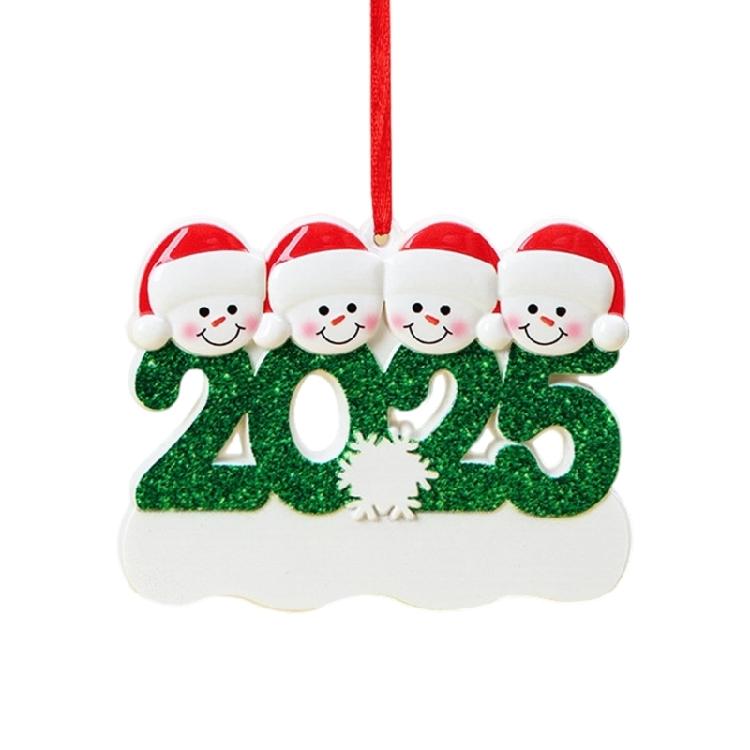 Snowman Resin Christmas Ornament Customizable Decoration Safe For Children Family Holiday
