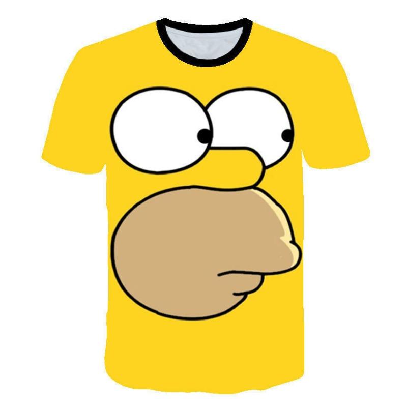 Summer Trend: The Simpsons 3D Printed Children's T-shirt Short Sleeve