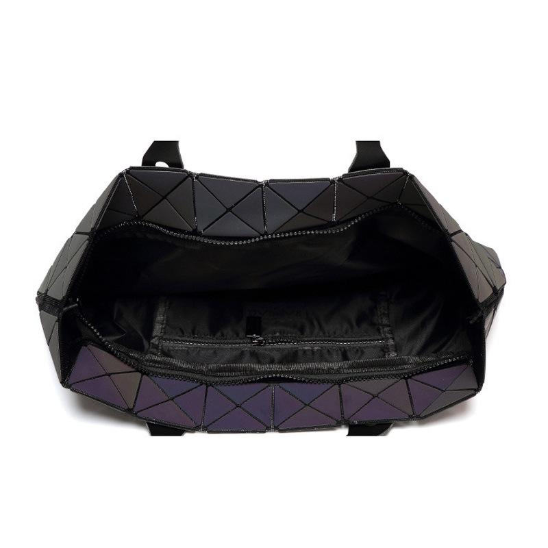 New Luminous Deformed Women's Bag Geometric Laser Rhombus Handbag Variable Folding Shoulder Bag