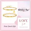 Free Personalized Custom Heart Bracelets for Women Men,Engraving Name Date ID Couple Bracelet for Lover,Valentine's Day Gift
