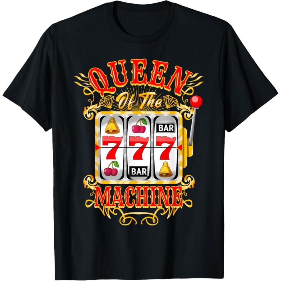 

Queen Of The Slot Machine Casino Gambling Lover T-Shirt(1) XXXXXL чорний