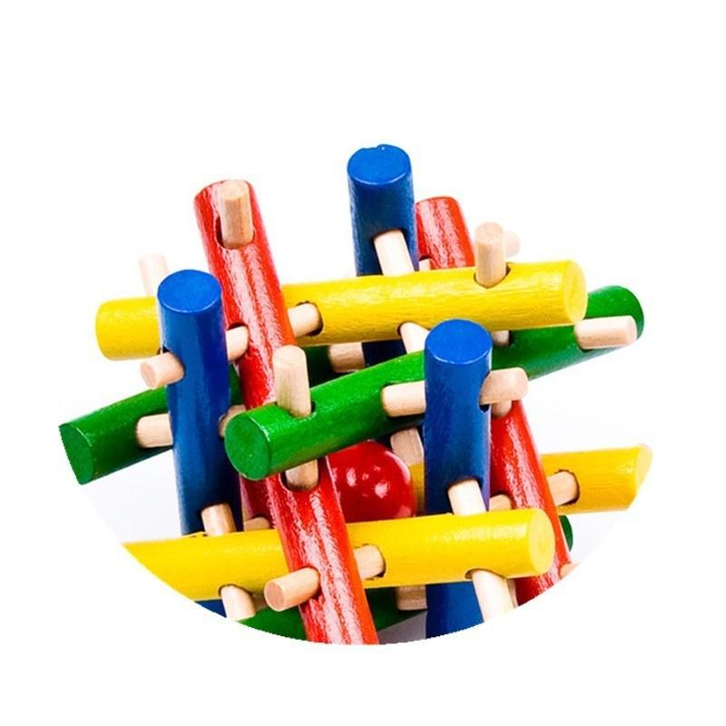 Multicolor  Adult Intelligence Classic Toys  Wooden Kong Mingsuo  Puzzle Toys