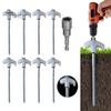 Zelt-Erdnägel, Camping-Heringe mit Aufbewahrungstasche, scharfes Spitzen-Design, einfache Installation, drehbare Bodennägel, Zubehör