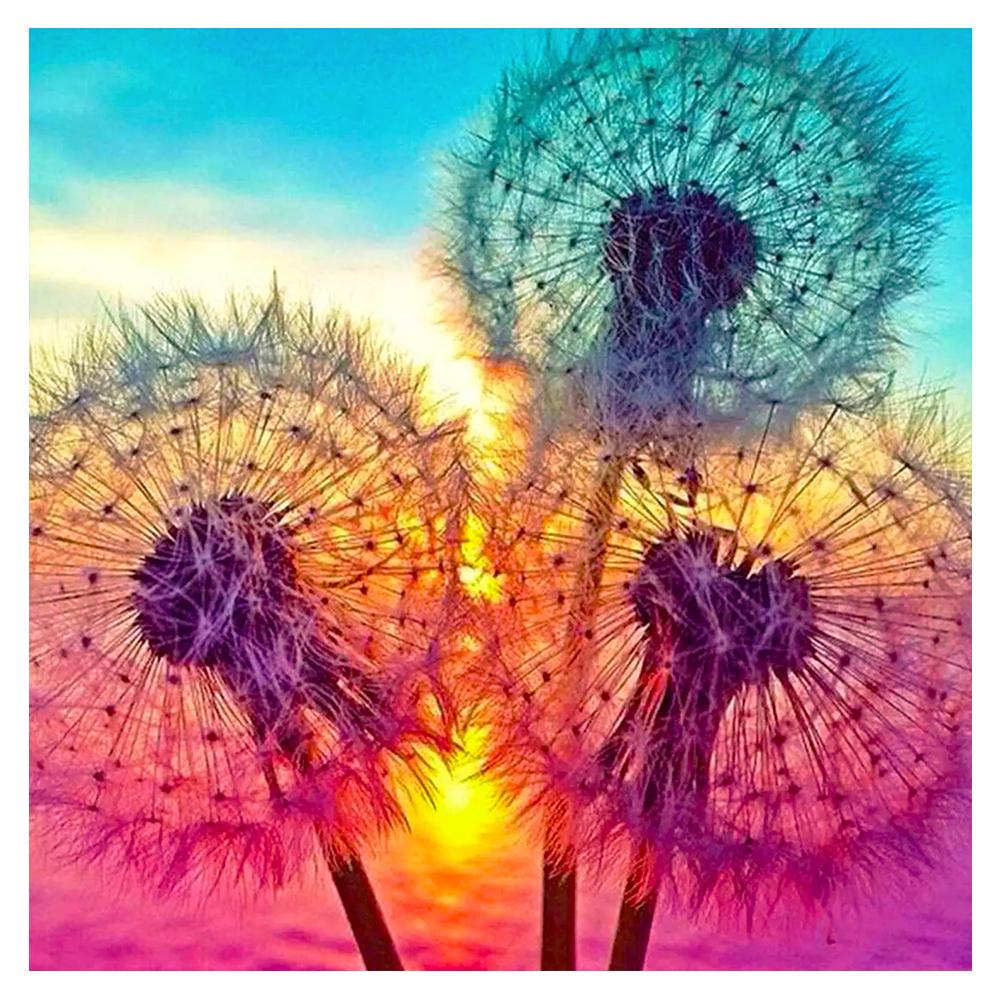 

Huacan 5D DIY Full Drill Diamond Painting Dotz Kits Mosaic Arts for Adults Home Wall Decor Dandelion
