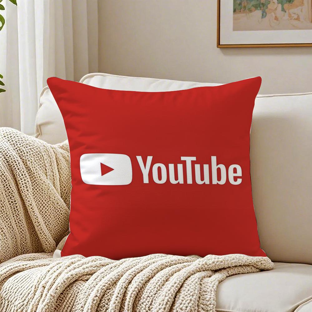 

Popular Video Platform YYouTube Cushion Cover Pillowcase Antidustmite living Room Sofa Decor Cushion Room 30X30cm
