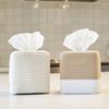 Rustic Minimalist Tissue Box Cotton Thread Roll Holder Storage Rack Toilet Paper Box  Home Decor