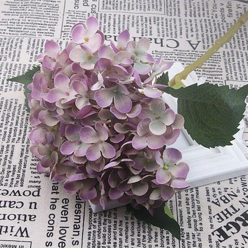 

Stunning 55cm Artificial Silk Hydrangea Bouquet Perfect For Wedding And Home Decor Purple