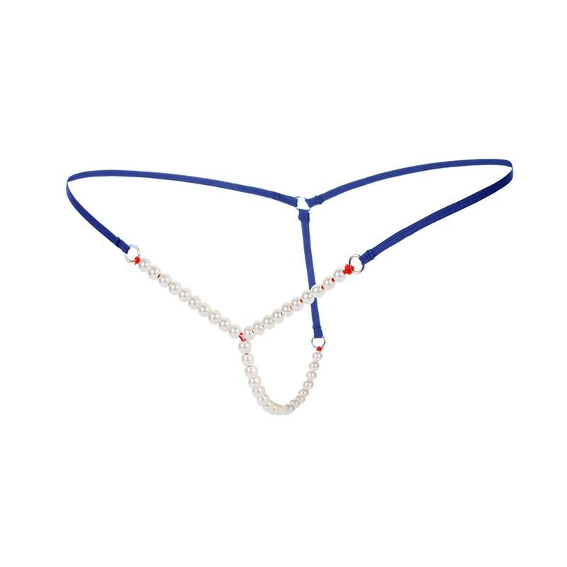 Sexy ženská perlová tanga s nízkým pasem kalhotky na zádech dámské spodní prádlo spodní prádlo G String K127