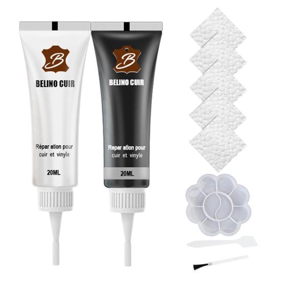 20ml Faux Skinn Reparasjonsgelsett Vinyl Restaureringskremsett Reparer Riper Sprekker Møbelpleieprodukter i Skinn