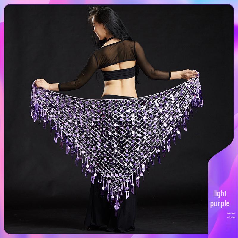 Lanț de talie sirenă eșarfă de șold cu paiete și ciucuri de chimvale