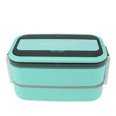 Dwupiętrowy pojemnik bento ze stali nierdzewnej 316 z przegródkami, przenośny lunchbox ze sztućcami do pracy