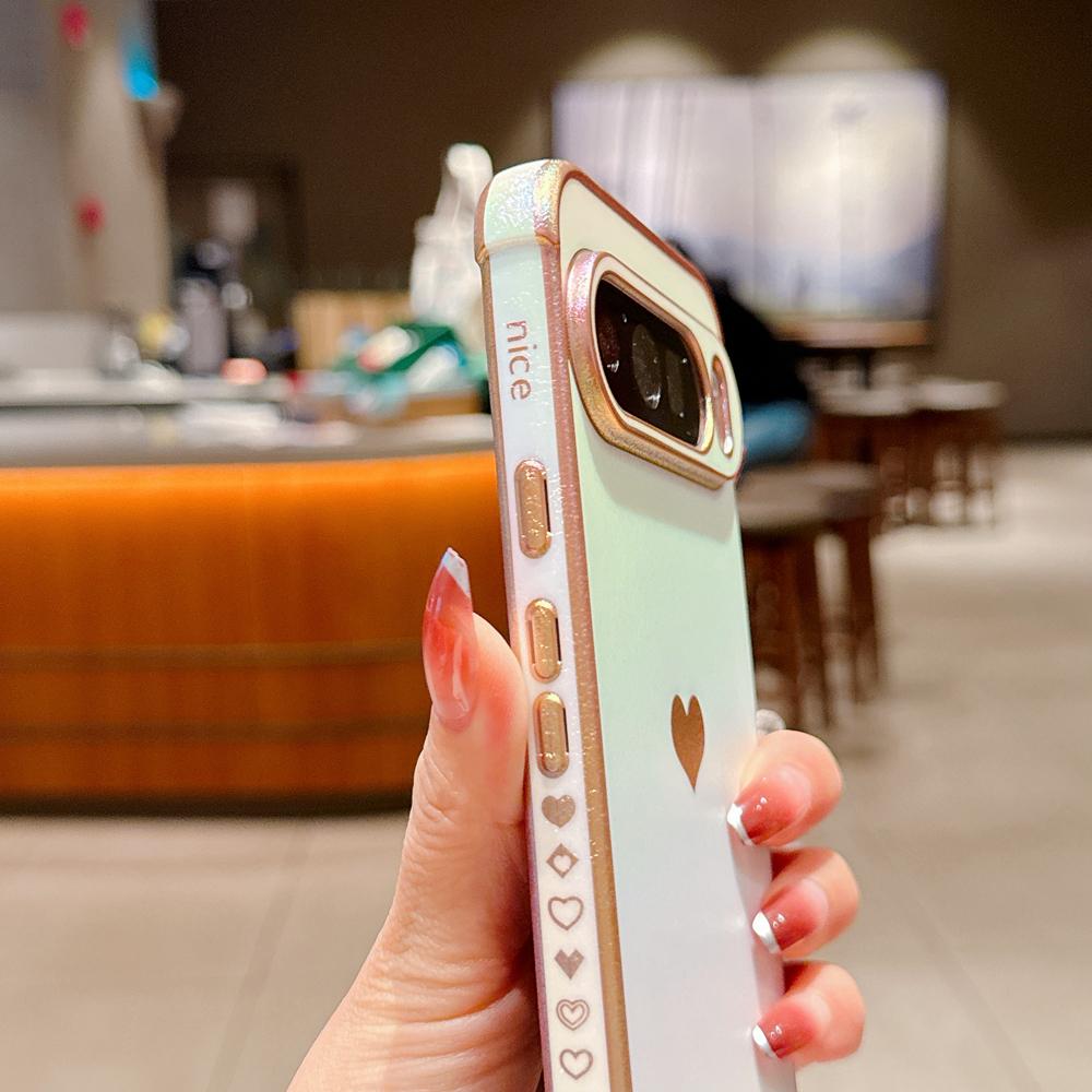 KEYSION Gradient Colorful Phone Case for Google Pixel 10 Pro XL 9 Pro 9A 8A Soft TPU Shockproof Back Cover With Crystal Bracelet