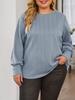 2025 Autumn/Winter Casual Knit Sweater Hoodie - Long Sleeve, Round Neck, Solid Color