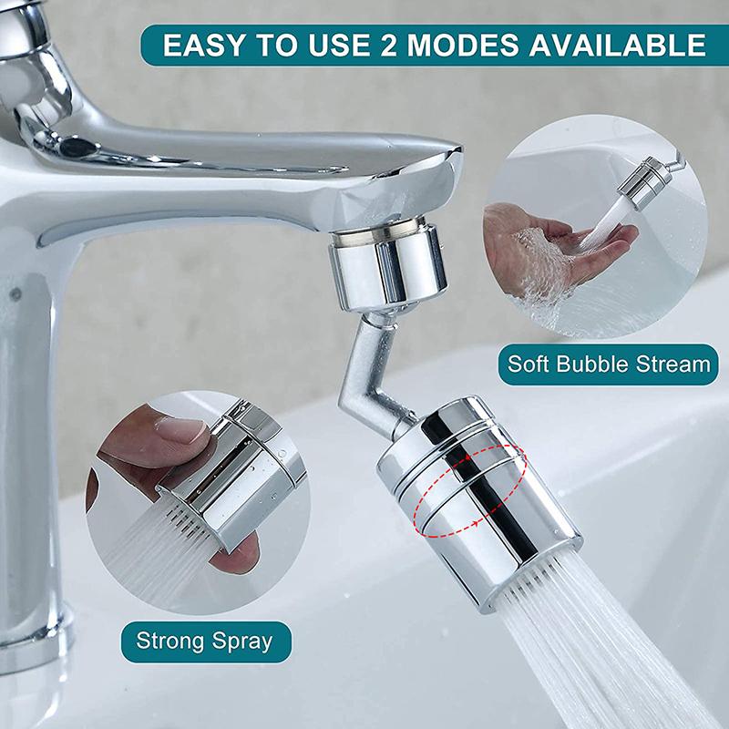 720 Rotatable Tap Aerator Splash-proof Faucet Sprayer Head Splash Tap Head Wash Basin Tap Extender Adapter