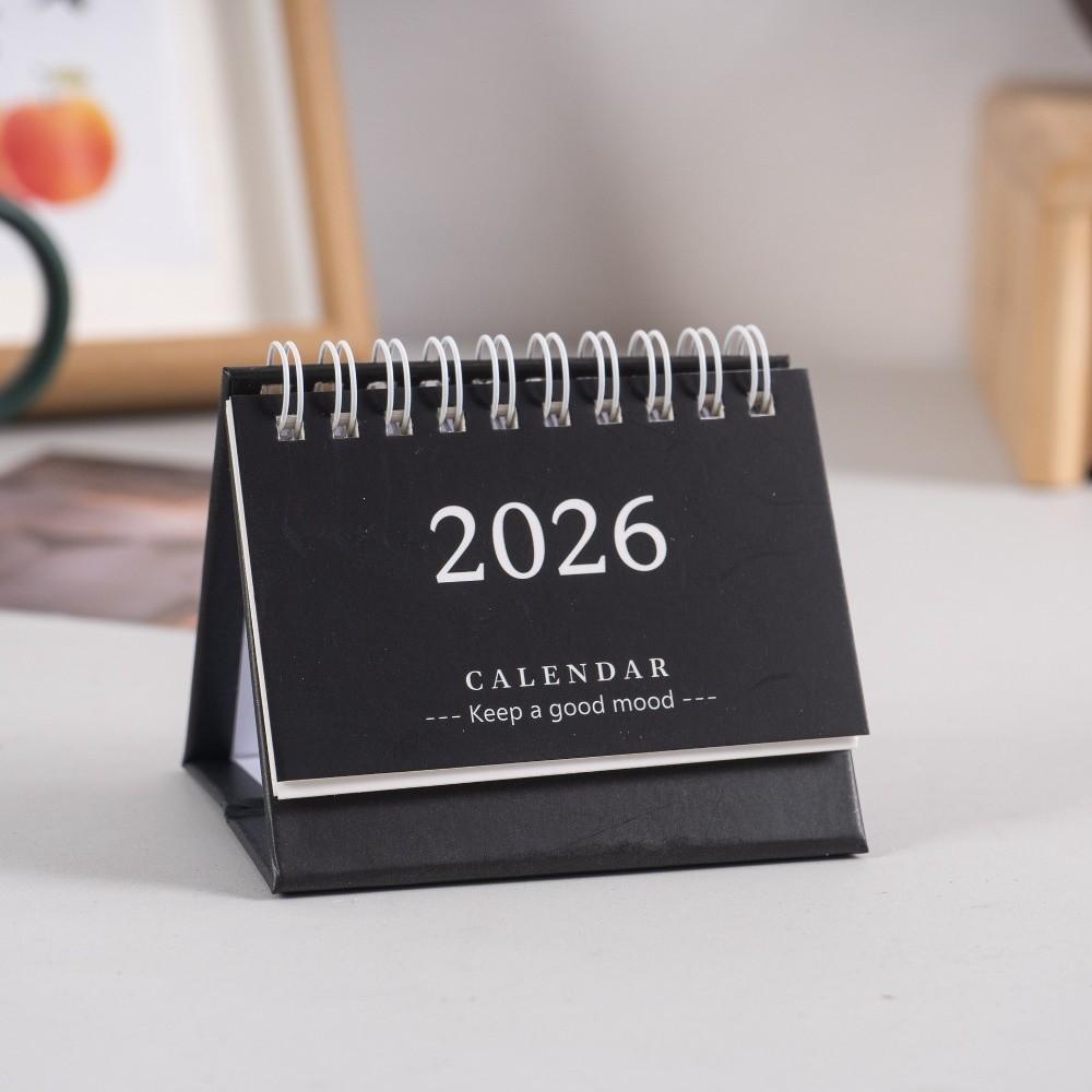 Coil Mini Calendar Desktop Decoration English Calendar Simple Daily Planner  Gifts