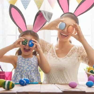 Easter Rabbit Costume Set Plush Rabbit Ears Hair Bands Rabbit Ears Headbands Bowtie Tail Set Animal Hair Hoop Set