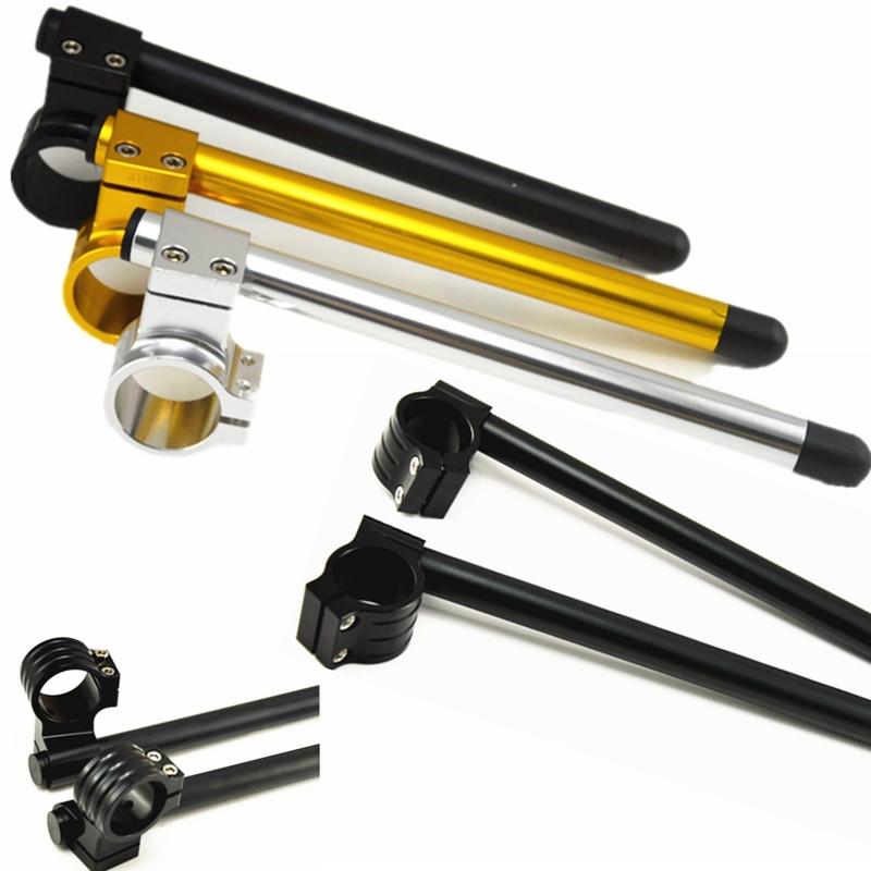 Universal Racing CNC 37MM 41MM 43MM 50MM Clip on Ons Fork Riser Regular Handlebars Motorcycle Black 37mm Regular