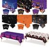 New Plastic Halloween Tablecloth Bronzing Table Decoration Disposable Tablecloths Pumpkin Ghost Table Cover Halloween