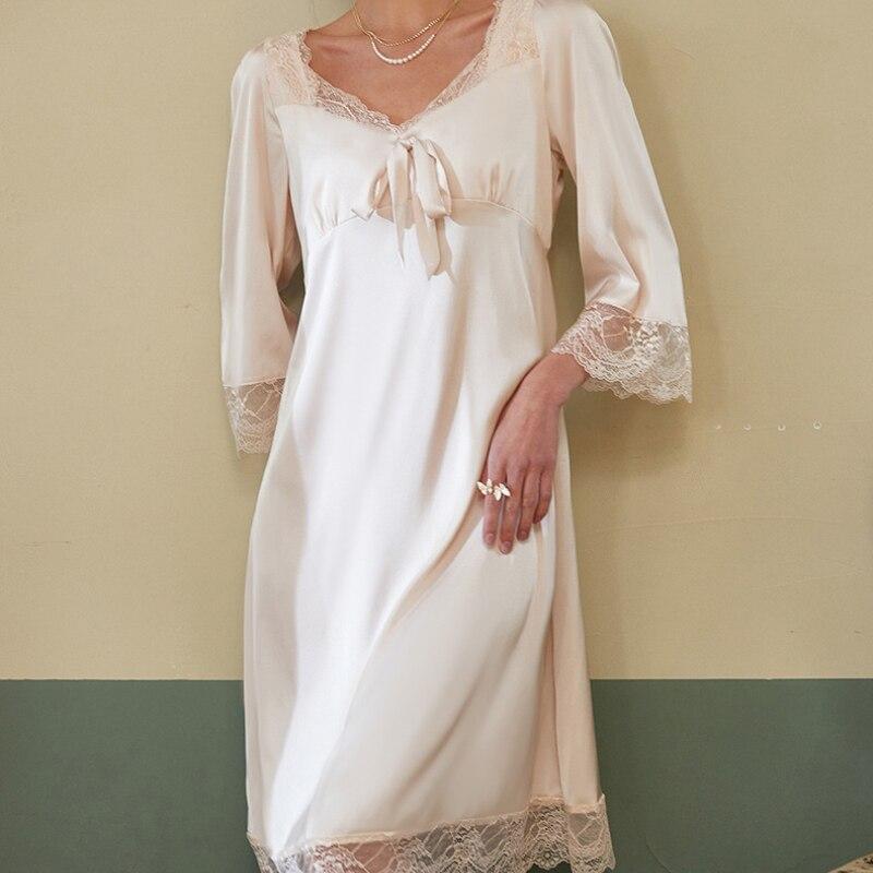 White Lace Dress Plus Size Sleep Dress For Women Camisole Side