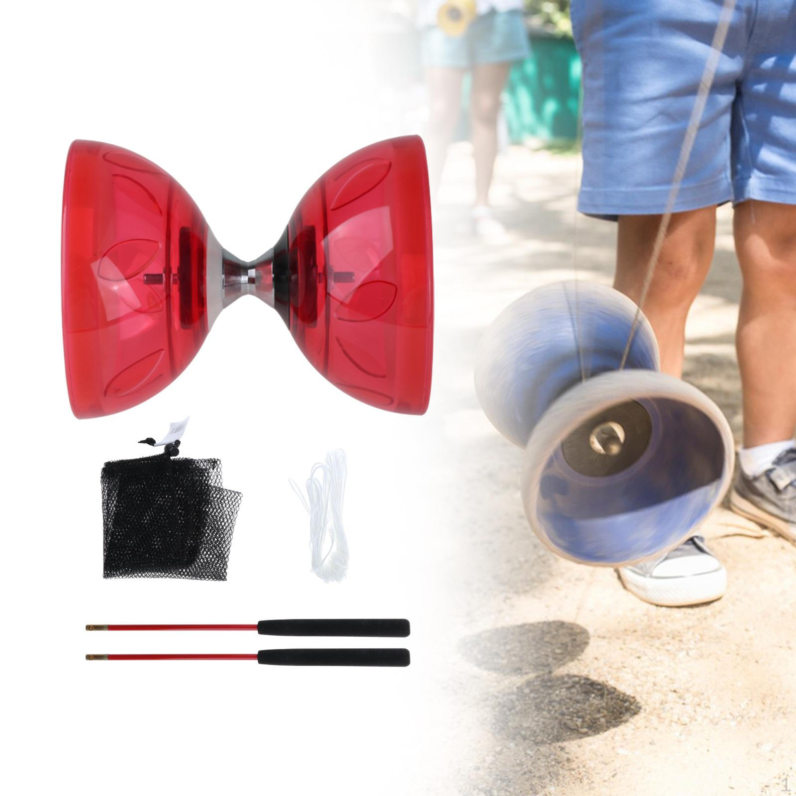 

Китайский набор «Диаболо» с мячом, забавная гибкая легкая классика с палками и веревками L Red