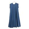 ATON Full SUVIN AIR SPINNING FLARED DRESS Dress 01 blueUsed