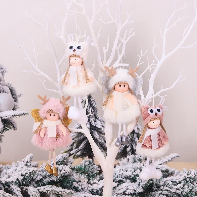 Creative Christmas Plush Angel Ornament For Children Cute Doll Gift For Christmas Tree Decoration